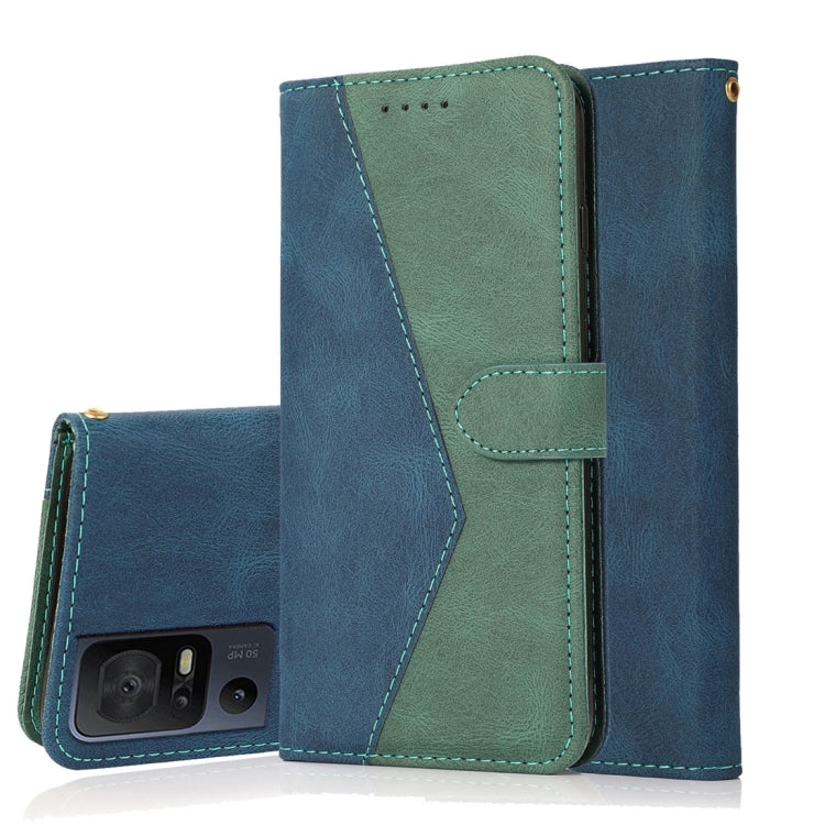 For TCL 40 SE Dual-color Stitching Leather Phone Case(Blue Green) - free shipping - PMC TechLife - Order now!