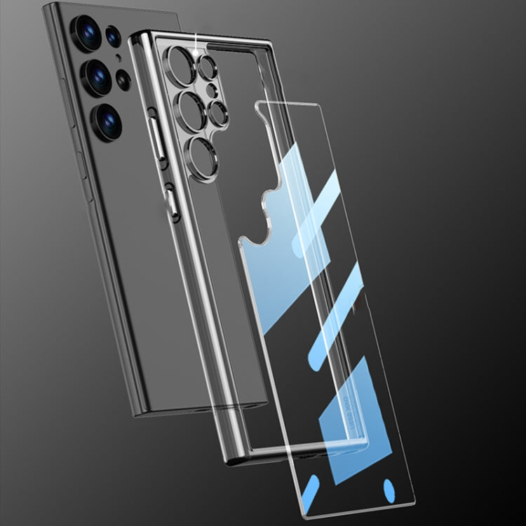 For Samsung Galaxy S23 Ultra 5G GKK Space Frame Transparent PC+TPU Phone Case(Transparent Black) - Galaxy S23 Ultra 5G Cases by GKK | Online Shopping South Africa | PMC TechLife | Buy Now Pay Later Mobicred