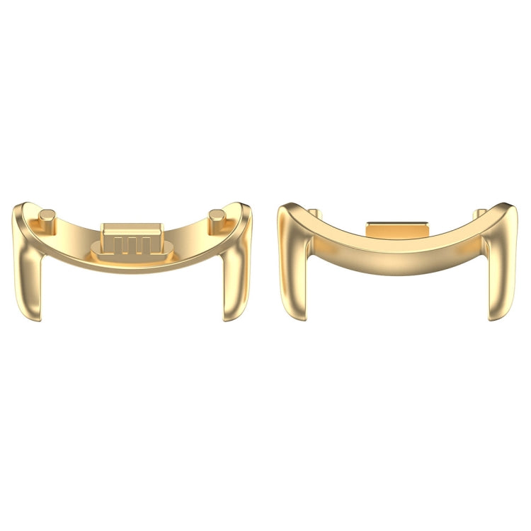 For Xiaomi Mi Band 8 1 Pair Stainless steel Metal Watch Band Connector(Gold) -  by PMC TechLife | Online Shopping South Africa | PMC TechLife