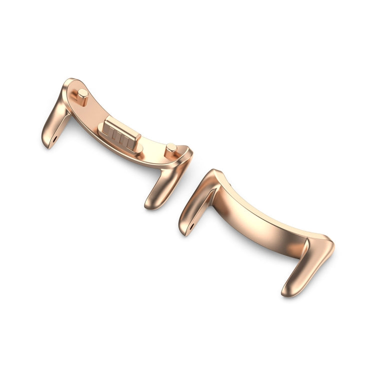 For Xiaomi Mi Band 8 1 Pair Stainless steel Metal Watch Band Connector(Rose Gold) -  by PMC TechLife | Online Shopping South Africa | PMC TechLife