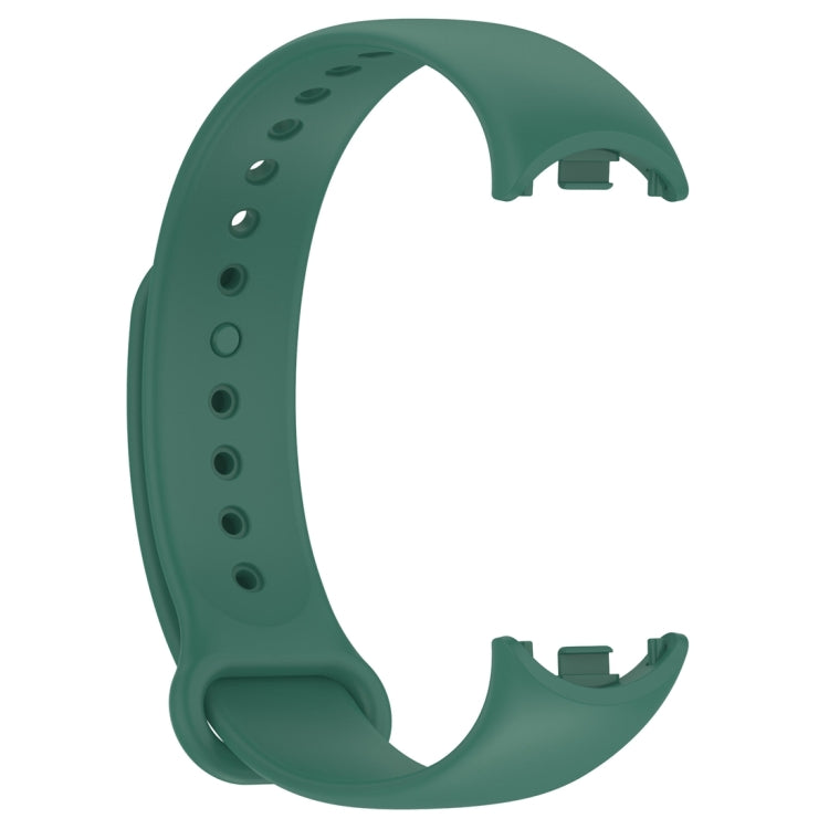 For Xiaomi Mi Band 8 Solid Color Silicone Plug Replacement Watch Band(Green) - Smart Wear by PMC TechLife | Online Shopping South Africa | PMC TechLife