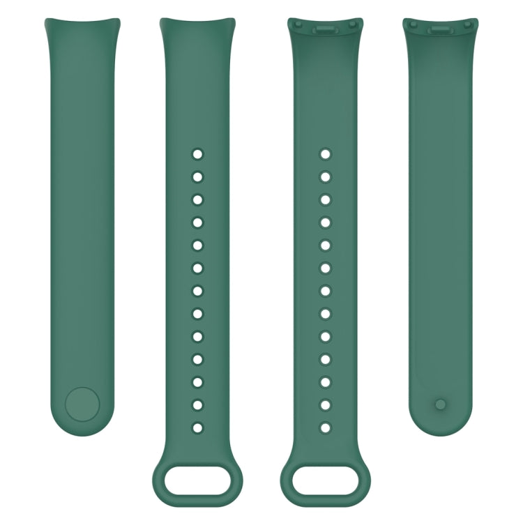 For Xiaomi Mi Band 8 Solid Color Silicone Plug Replacement Watch Band(Green) - Smart Wear by PMC TechLife | Online Shopping South Africa | PMC TechLife