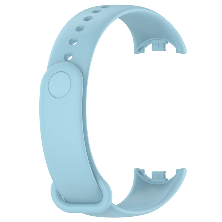 For Xiaomi Mi Band 8 Solid Color Silicone Plug Replacement Watch Band(Blue) - Smart Wear by PMC TechLife | Online Shopping South Africa | PMC TechLife