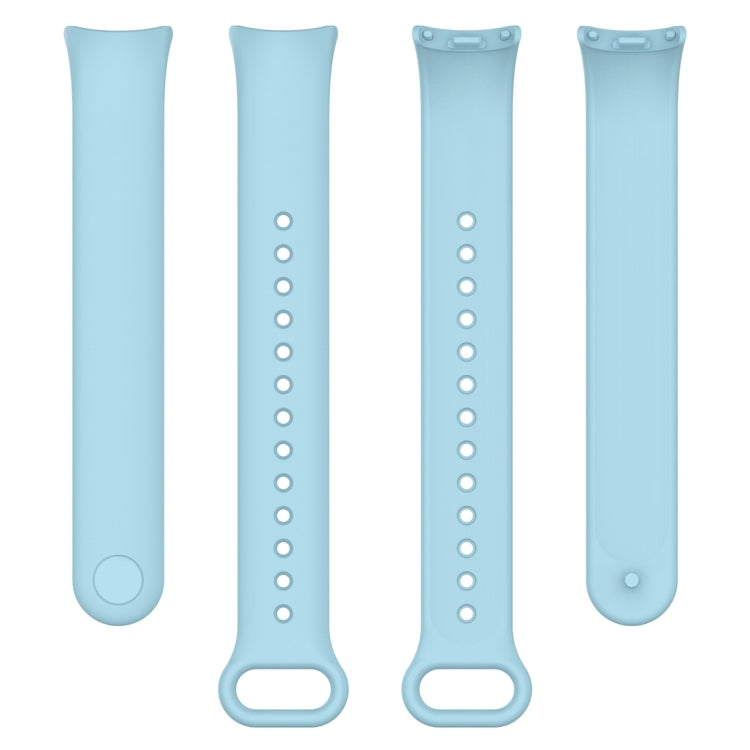 For Xiaomi Mi Band 8 Solid Color Silicone Plug Replacement Watch Band(Blue) - Smart Wear by PMC TechLife | Online Shopping South Africa | PMC TechLife