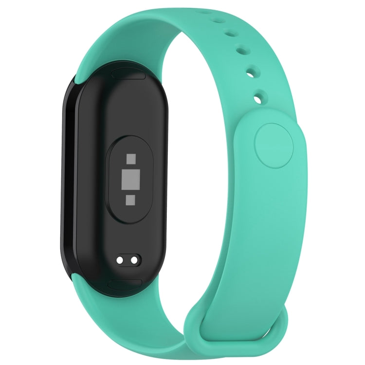 For Xiaomi Mi Band 8 Solid Color Silicone Plug Replacement Watch Band(Teal) - Smart Wear by PMC TechLife | Online Shopping South Africa | PMC TechLife