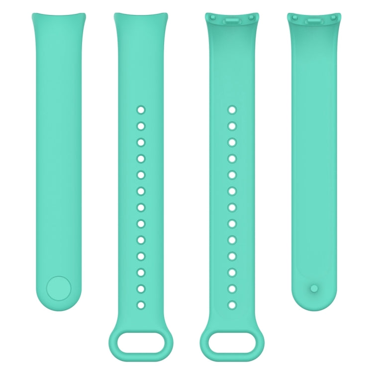 For Xiaomi Mi Band 8 Solid Color Silicone Plug Replacement Watch Band(Teal) - Smart Wear by PMC TechLife | Online Shopping South Africa | PMC TechLife