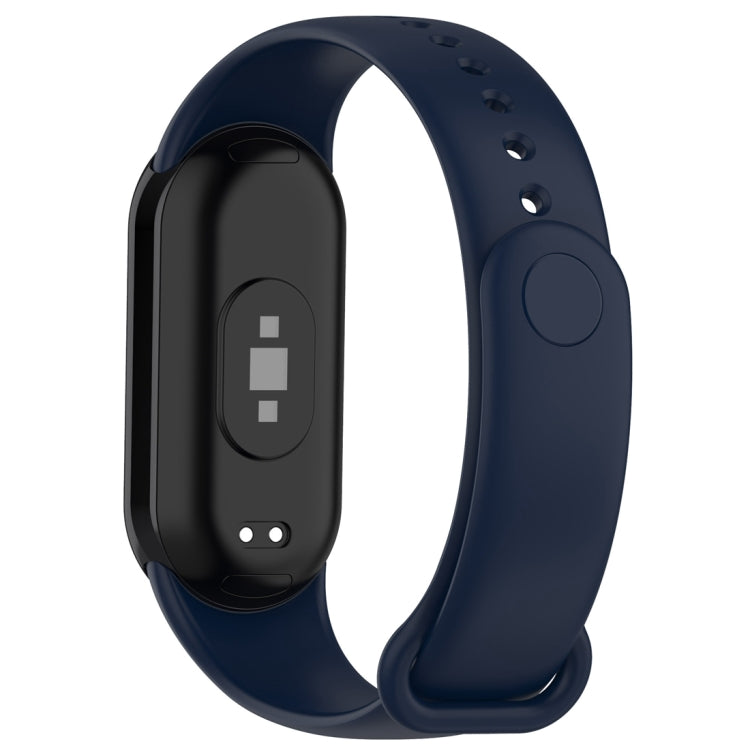 For Xiaomi Mi Band 8 Solid Color Silicone Plug Replacement Watch Band(Midnight Blue) - Smart Wear by PMC TechLife | Online Shopping South Africa | PMC TechLife