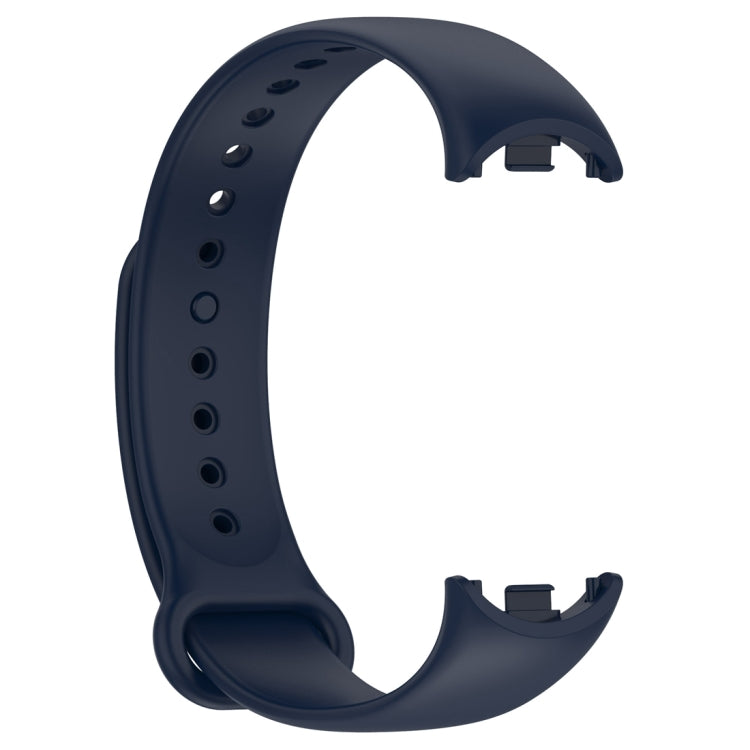 For Xiaomi Mi Band 8 Solid Color Silicone Plug Replacement Watch Band(Midnight Blue) - Smart Wear by PMC TechLife | Online Shopping South Africa | PMC TechLife