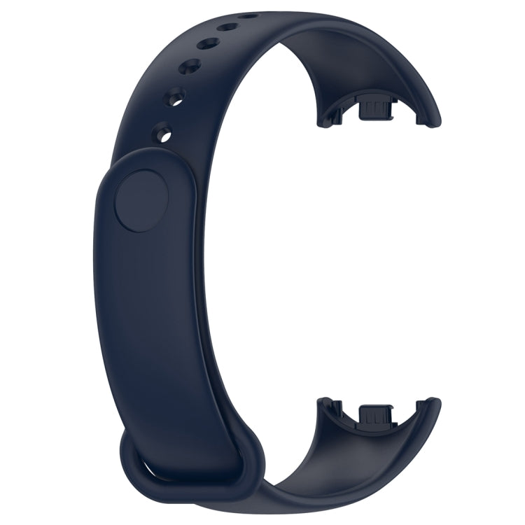 For Xiaomi Mi Band 8 Solid Color Silicone Plug Replacement Watch Band(Midnight Blue) - Smart Wear by PMC TechLife | Online Shopping South Africa | PMC TechLife