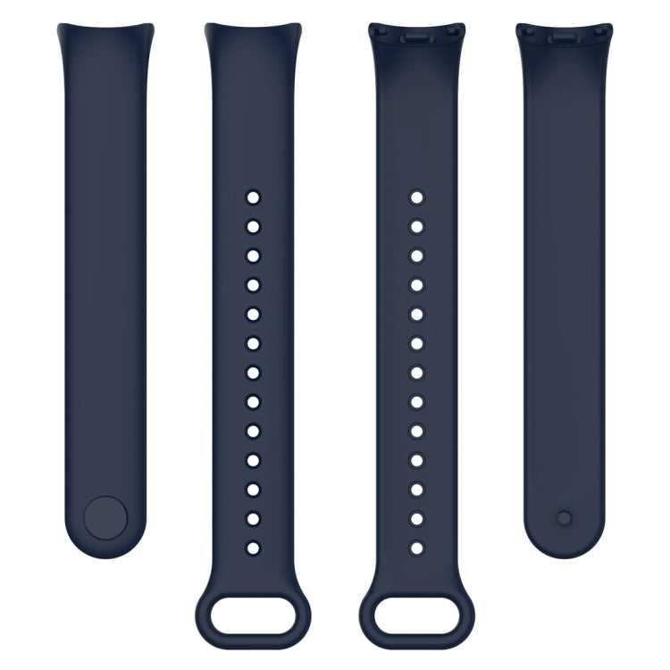 For Xiaomi Mi Band 8 Solid Color Silicone Plug Replacement Watch Band(Midnight Blue) - Smart Wear by PMC TechLife | Online Shopping South Africa | PMC TechLife