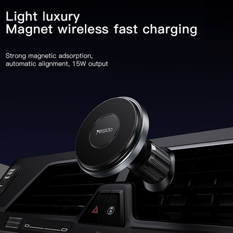 Yesido C190 15W Magsafe Magnetic Car Air Vent Wireless Charger(Black) - Wireless Charger Holders by Yesido | Online Shopping South Africa | PMC TechLife | Buy Now Pay Later Mobicred