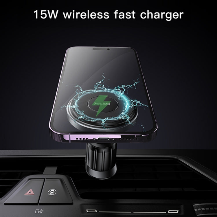 Yesido C190 15W Magsafe Magnetic Car Air Vent Wireless Charger(Black) - Wireless Charger Holders by Yesido | Online Shopping South Africa | PMC TechLife | Buy Now Pay Later Mobicred