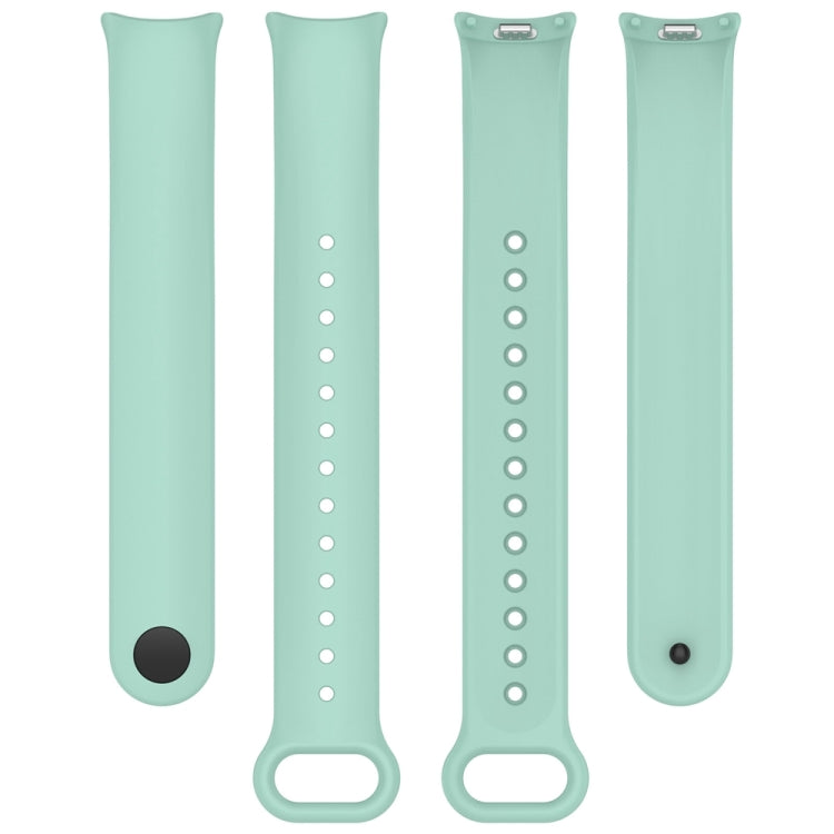 For Xiaomi Mi Band 8 Solid Color Stainless Steel Plug Replacement Watch Band (Blue Green) - Watch Bands by PMC TechLife | Online Shopping South Africa | PMC TechLife