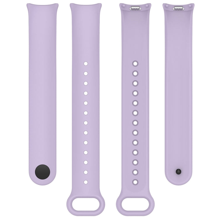 For Xiaomi Mi Band 8 Solid Color Stainless Steel Plug Replacement Watch Band (Purple) - Watch Bands by PMC TechLife | Online Shopping South Africa | PMC TechLife