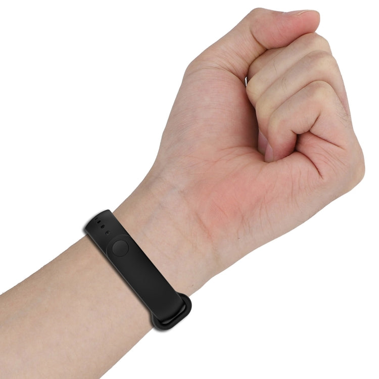 For Xiaomi Mi Band 8 Solid Color Stainless Steel Plug Replacement Watch Band (Navy Blue) - Watch Bands by PMC TechLife | Online Shopping South Africa | PMC TechLife