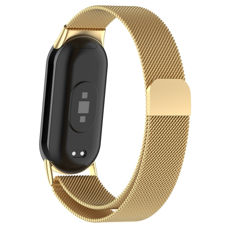 For Xiaomi Mi Band 8 Milanese Metal Watch Band(Gold) - Smart Wear by PMC TechLife | Online Shopping South Africa | PMC TechLife