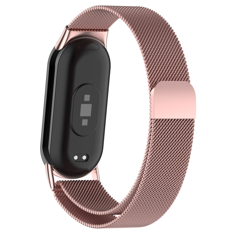 For Xiaomi Mi Band 8 Milanese Metal Watch Band(Rose Pink) - Smart Wear by PMC TechLife | Online Shopping South Africa | PMC TechLife