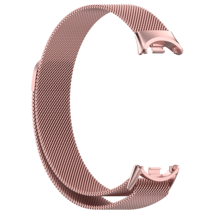 For Xiaomi Mi Band 8 Milanese Metal Watch Band(Rose Pink) - Smart Wear by PMC TechLife | Online Shopping South Africa | PMC TechLife