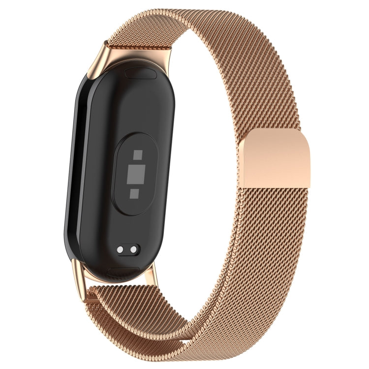 For Xiaomi Mi Band 8 Milanese Metal Watch Band(Rose Gold) - Smart Wear by PMC TechLife | Online Shopping South Africa | PMC TechLife