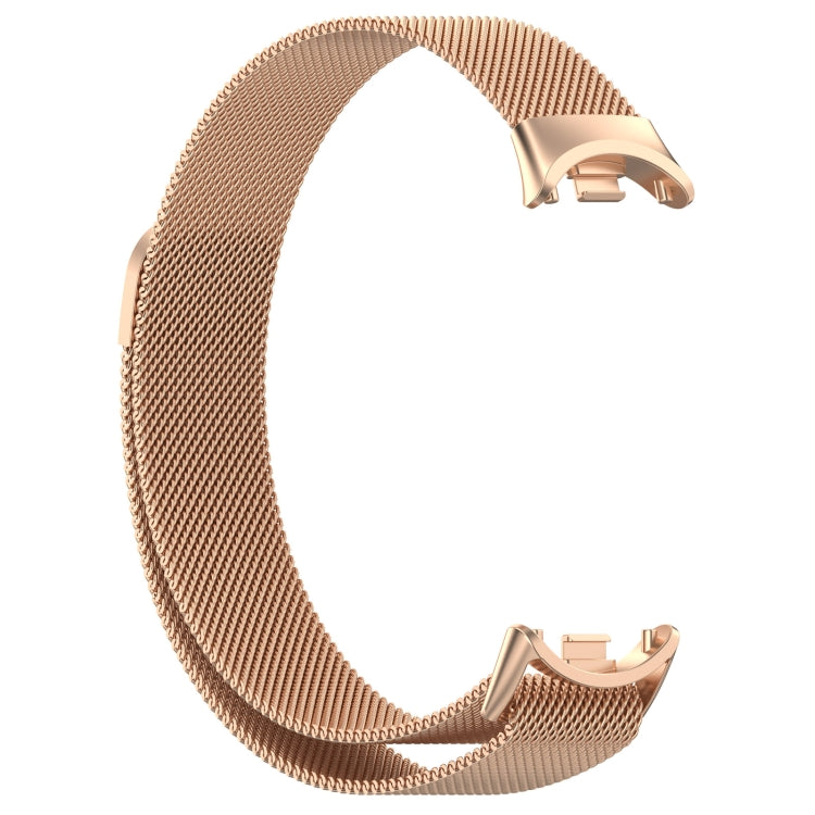 For Xiaomi Mi Band 8 Milanese Metal Watch Band(Rose Gold) - Smart Wear by PMC TechLife | Online Shopping South Africa | PMC TechLife