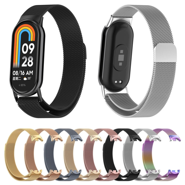 For Xiaomi Mi Band 8 Milanese Metal Watch Band(Space Grey) - Smart Wear by PMC TechLife | Online Shopping South Africa | PMC TechLife