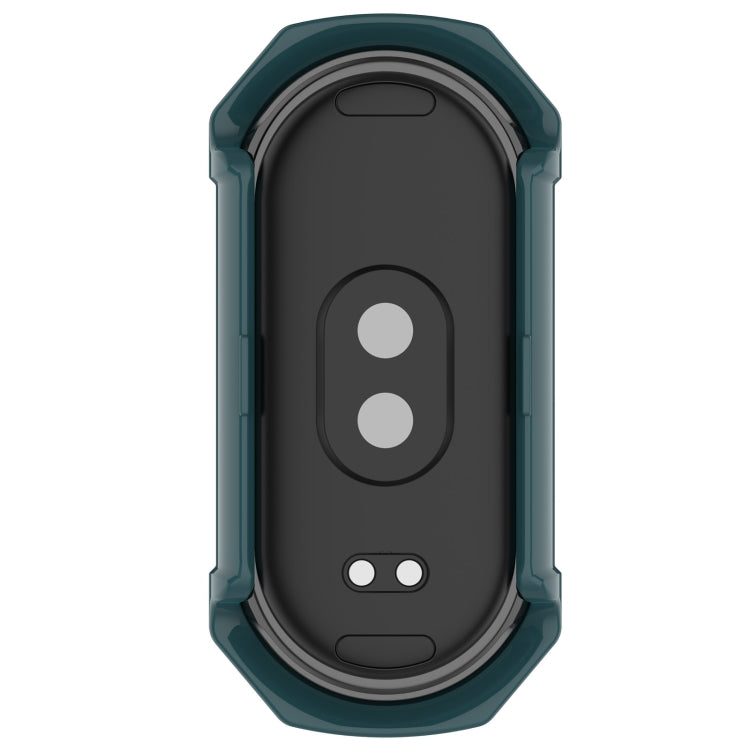 For Xiaomi Mi Band 8 PC + Tempered Glass Integrated Protective Watch Case(Pine Green) - Smart Wear by PMC TechLife | Online Shopping South Africa | PMC TechLife