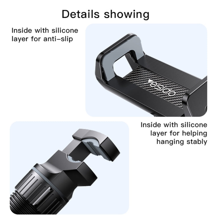 Yesido C192 Car Rearview Mirror Using Phone Holder(Black) - Universal Car Holders by Yesido | Online Shopping South Africa | PMC TechLife | Buy Now Pay Later Mobicred