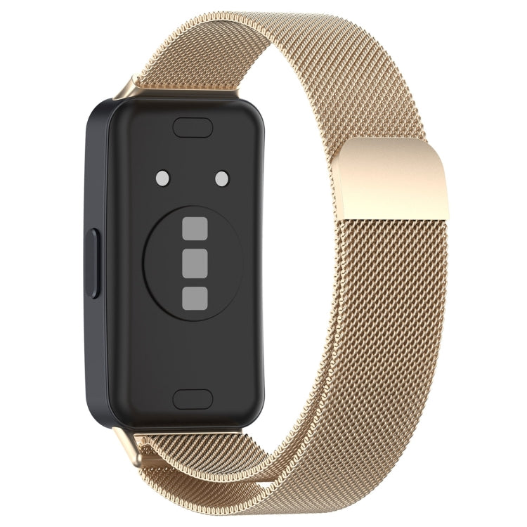 For Huawei Band 8 Milanese Metal Watch Band(Champagne Color) - Smart Wear by PMC TechLife | Online Shopping South Africa | PMC TechLife
