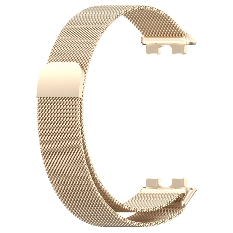 For Huawei Band 8 Milanese Metal Watch Band(Champagne Color) - Smart Wear by PMC TechLife | Online Shopping South Africa | PMC TechLife