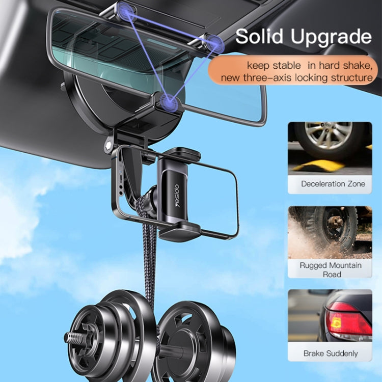 Yesido C193 Car Rearview Mirror Using Phone Holder(Black) - free shipping - PMC TechLife - Order now!