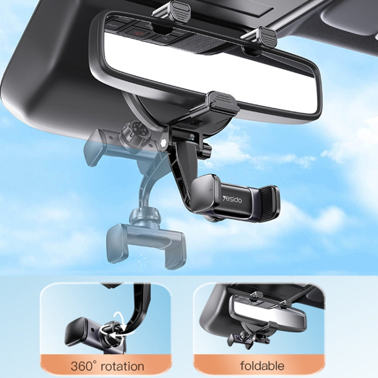 Yesido C193 Car Rearview Mirror Using Phone Holder(Black) - free shipping - PMC TechLife - Order now!