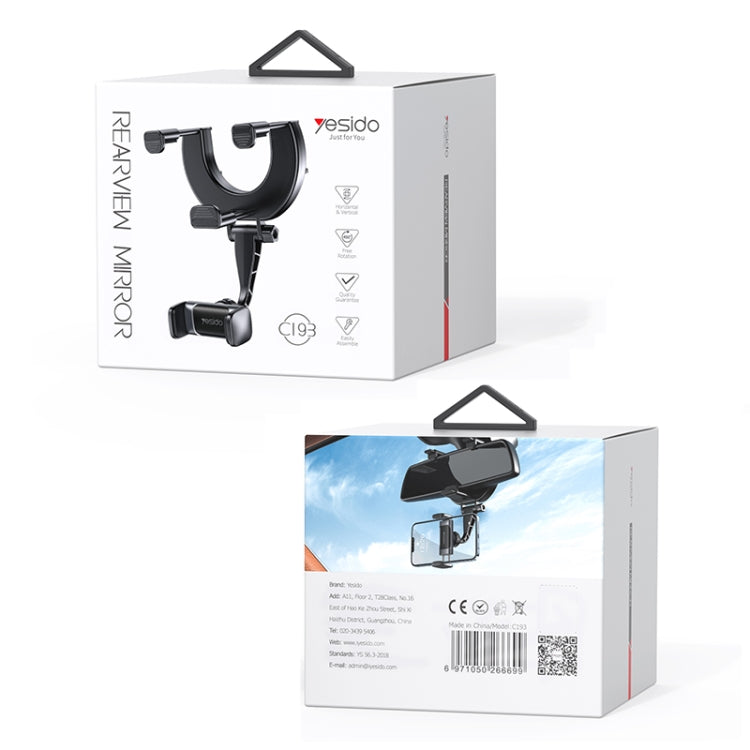 Yesido C193 Car Rearview Mirror Using Phone Holder(Black) - free shipping - PMC TechLife - Order now!