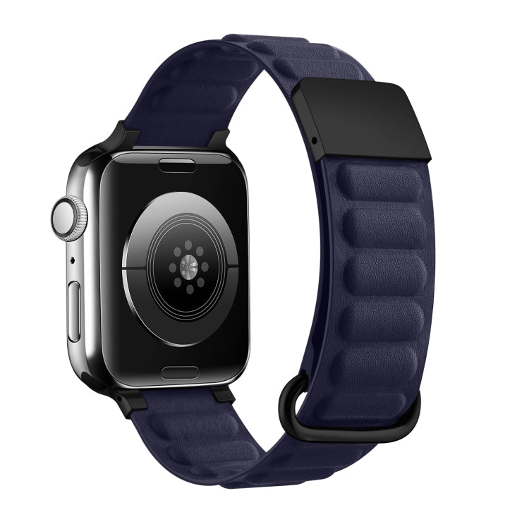 Magnetic Reverse Buckle Watch Band For Apple Watch Series 8&7 41mm(Indigo Blue) - Smart Wear by PMC TechLife | Online Shopping South Africa | PMC TechLife