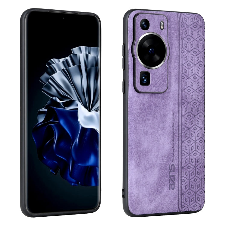 For Huawei P60 / P60 Pro AZNS 3D Embossed Skin Feel Phone Case(Purple) - free shipping - PMC TechLife - Order now!