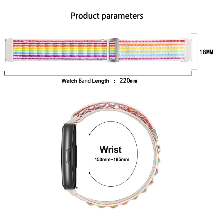 For Huawei Band 7 Loop Nylon Watch Band(Black) - Smart Wear by PMC TechLife | Online Shopping South Africa | PMC TechLife