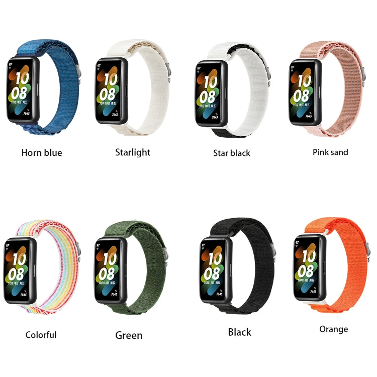 For Huawei Band 7 Loop Nylon Watch Band(Orange) - Smart Wear by PMC TechLife | Online Shopping South Africa | PMC TechLife