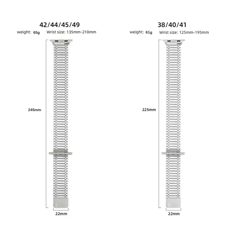 Chain Magnetic Stainless Steel Watch Band For Apple Watch Series 8&7 41mm / SE 2&6&SE&5&4 40mm / 3&2&1 38mm(Black+Rose Gold) - Smart Wear by PMC TechLife | Online Shopping South Africa | PMC TechLife