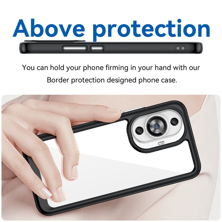 For Huawei Nova 11 Colorful Series Acrylic + TPU Phone Case(Black) - free shipping - PMC TechLife - Order now!