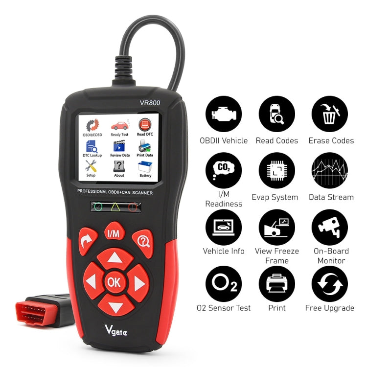 Vgate VR800 Car Code Reader OBD2 Diagnostic Scanner - free shipping - PMC TechLife - Order now!