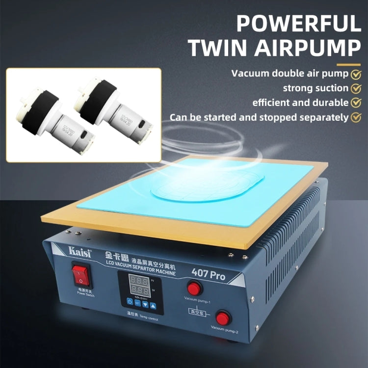 Kaisi 407 Pro 17 inch Dual Vacuum Pump LCD Screen Separator Machine(AU Plug) - free shipping - PMC TechLife - Order now!
