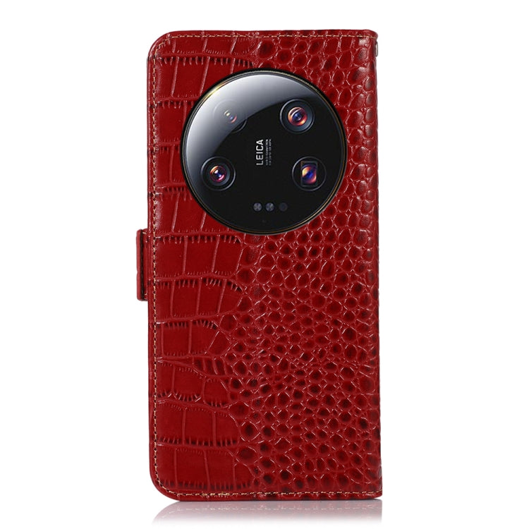 For Xiaomi 13 Ultra Crocodile Top Layer Cowhide Leather Phone Case(Red) - 13 Ultra Cases by PMC TechLife | Online Shopping South Africa | PMC TechLife