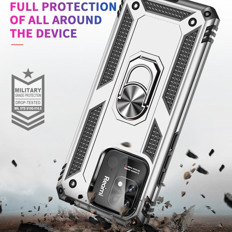 For Xiaomi Redmi 12C / 11A Shockproof TPU + PC Phone Case with Holder(Silver) - free shipping - PMC TechLife - Order now!