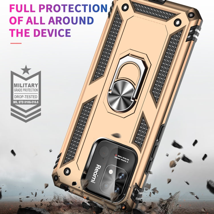 For Xiaomi Redmi 12C / 11A Shockproof TPU + PC Phone Case with Holder(Gold) - free shipping - PMC TechLife - Order now!