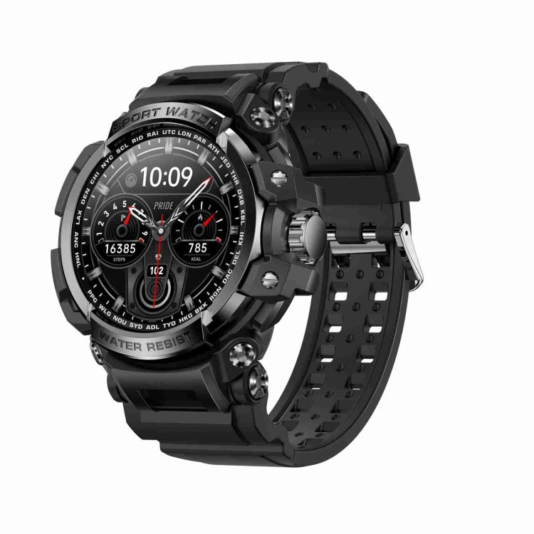 LC16 1.32 inch IP68 Waterproof Sports Outdoor Sport Smart Watch, Support Bluetooth Calling / Heart Rate Monitoring(Black) - Smart Wear by PMC TechLife | Online Shopping South Africa | PMC TechLife