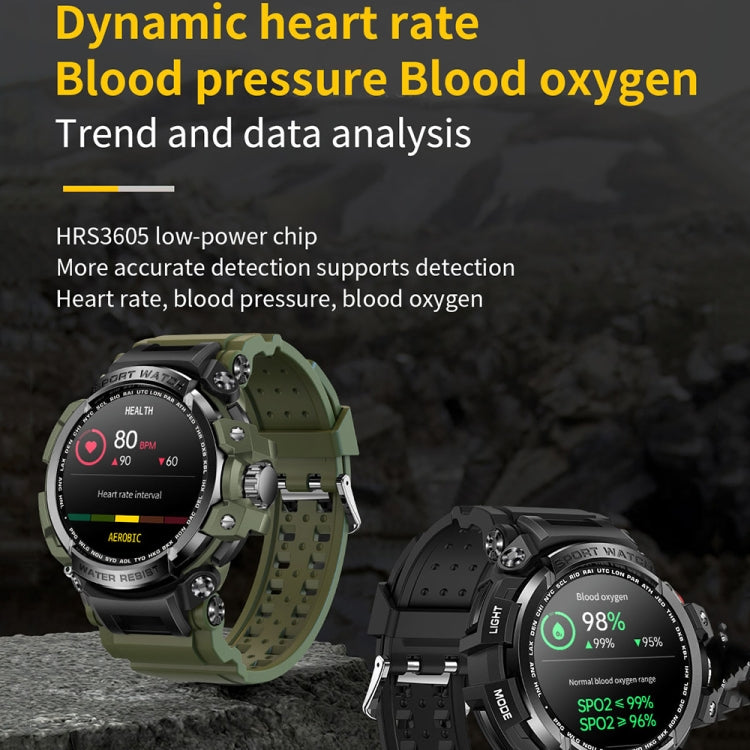 LC16 1.32 inch IP68 Waterproof Sports Outdoor Sport Smart Watch, Support Bluetooth Calling / Heart Rate Monitoring(Green) - Smart Wear by PMC TechLife | Online Shopping South Africa | PMC TechLife