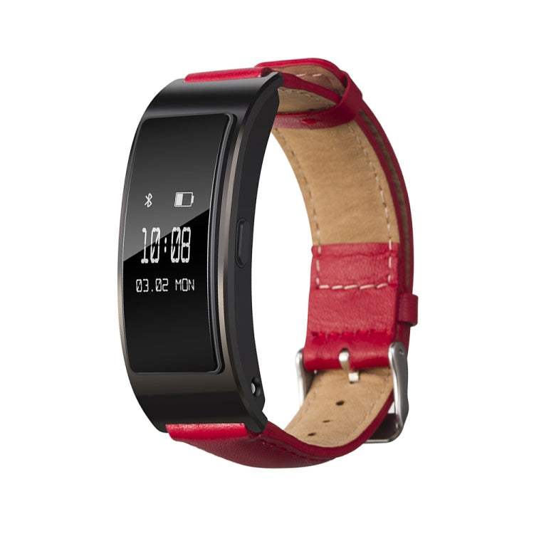 For Huawei Band 7 Glossy Leather Watch Band(Red) - Smart Wear by PMC TechLife | Online Shopping South Africa | PMC TechLife