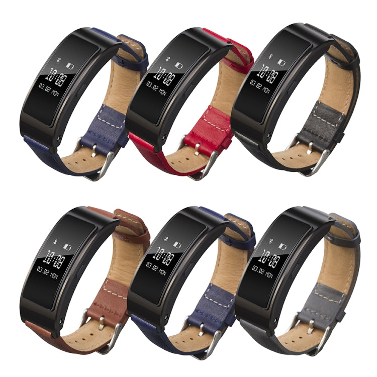 For Huawei Band 7 Glossy Leather Watch Band(Navy Blue) - Smart Wear by PMC TechLife | Online Shopping South Africa | PMC TechLife