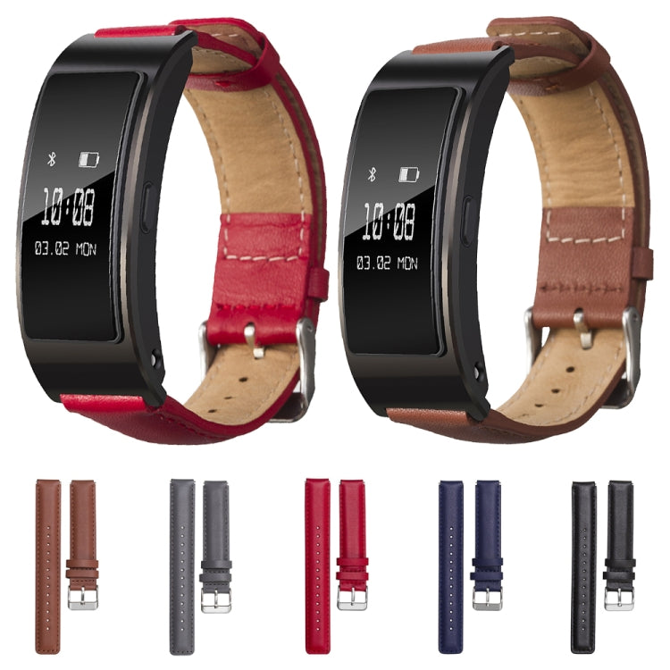 For Huawei Band 7 Glossy Leather Watch Band(Navy Blue) - Smart Wear by PMC TechLife | Online Shopping South Africa | PMC TechLife