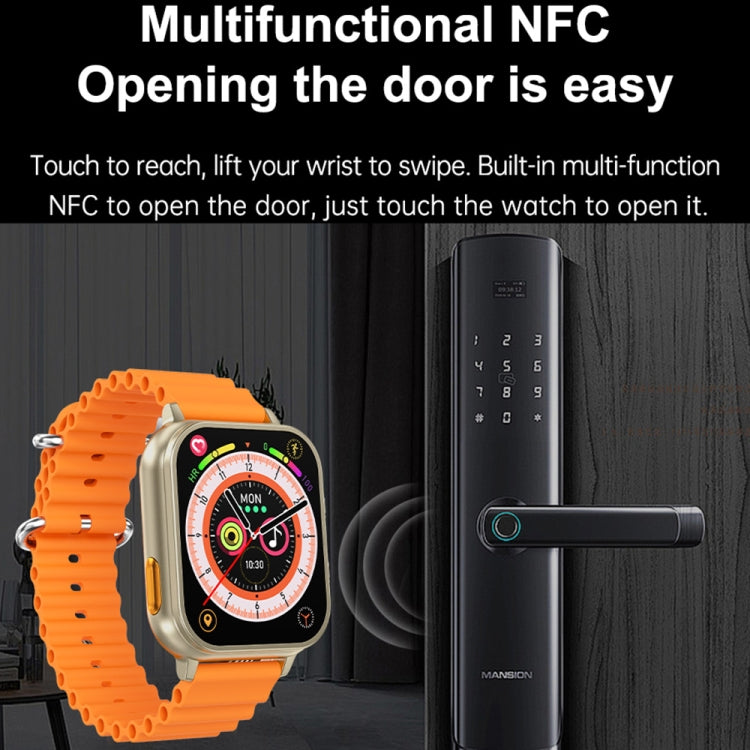N22 2 in 1 1.96 inch HD Display Sport Bluetooth Call Earphone Smart Watch(Orange) - Smart Wear by PMC TechLife | Online Shopping South Africa | PMC TechLife