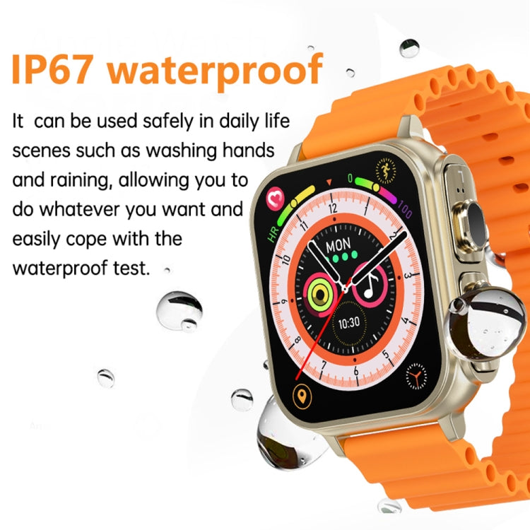 N22 2 in 1 1.96 inch HD Display Sport Bluetooth Call Earphone Smart Watch(Orange) - Smart Wear by PMC TechLife | Online Shopping South Africa | PMC TechLife